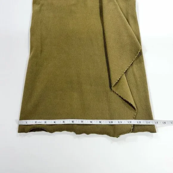 Zara Olive Green Asymmetrical Midi Skirt - Picture 4 of 7